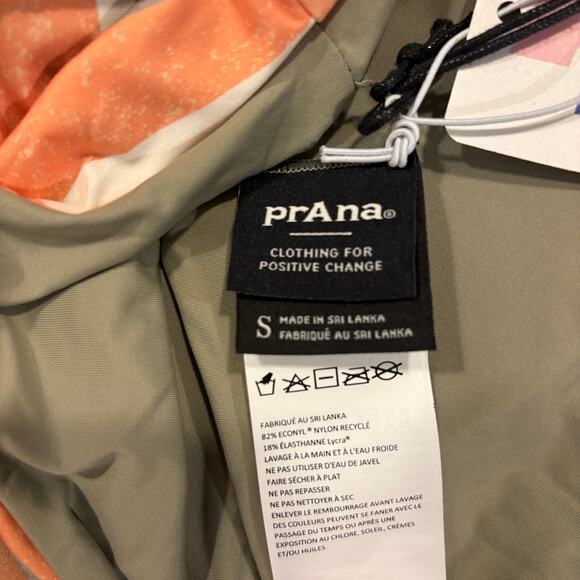 NWT PRANA Willow Falls Reversible Swim Top, Size S, Purple, Orange, Green - Picture 8 of 8